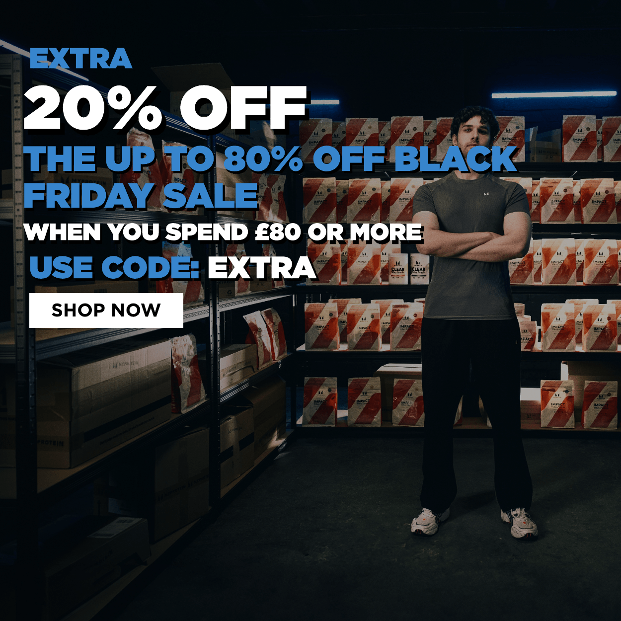 Extra 20% off when you spend £80 or more. Use code: EXTRA