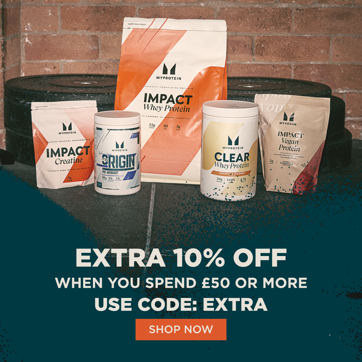 Extra 10% off when you spend £50+