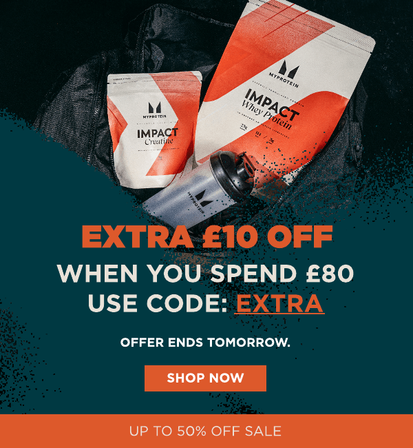 Last chance: Extra £5 off £50 or £10 off £80 with code EXTRA