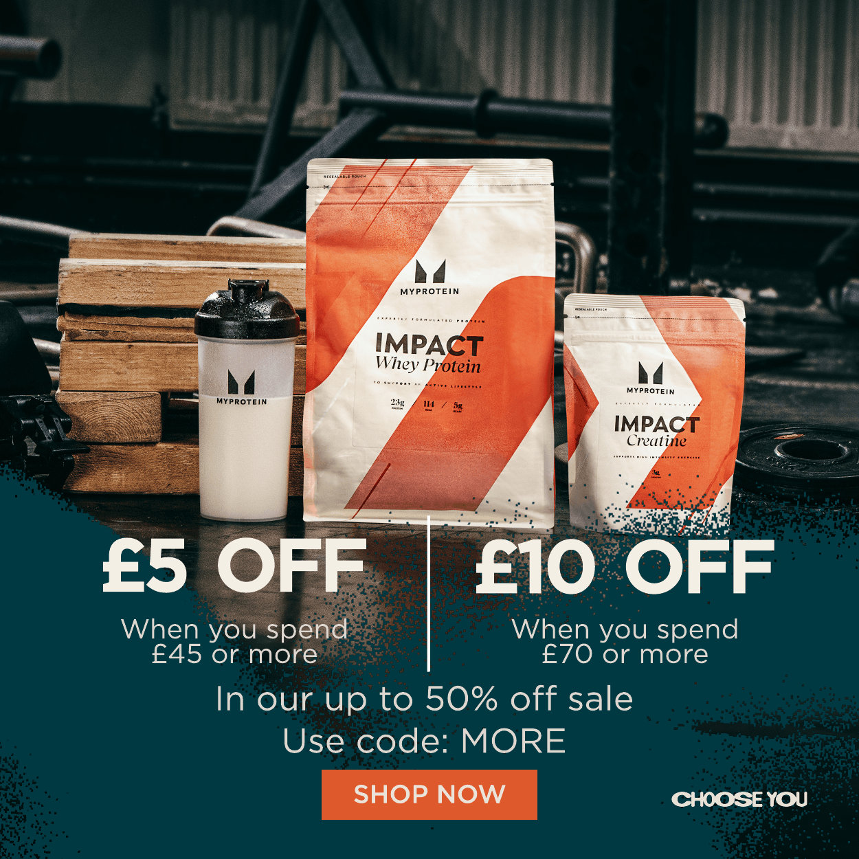 £5 or £10 off your order. Use code: MORE