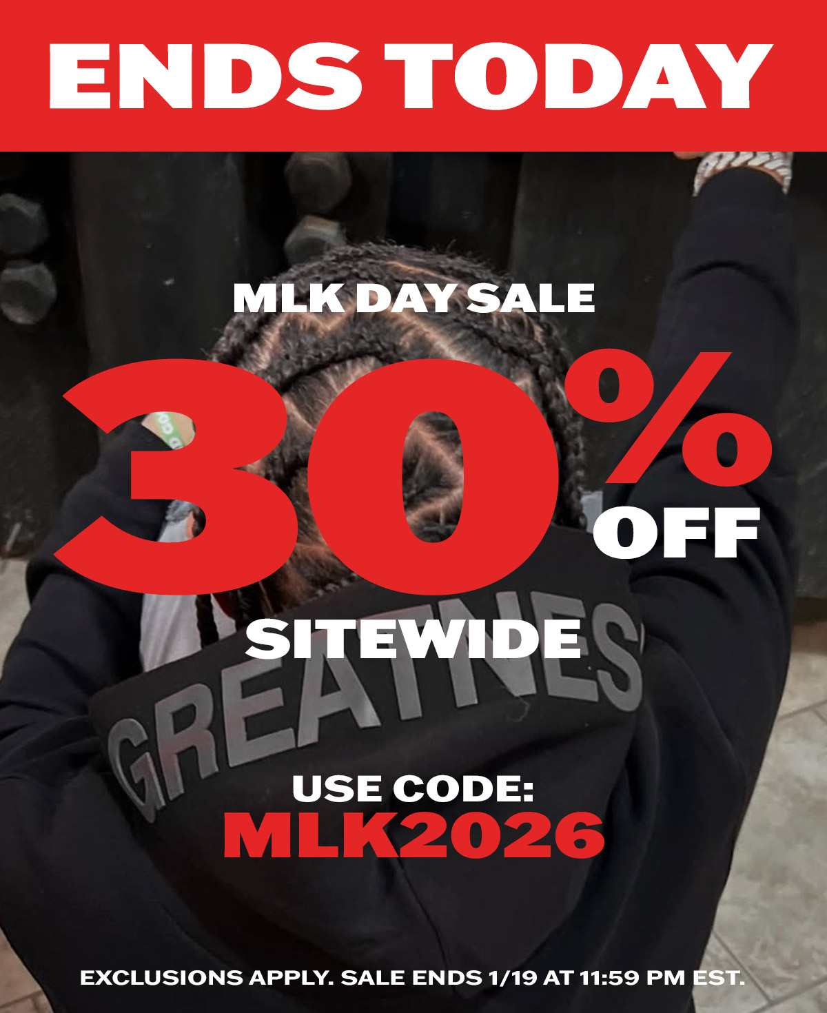Ends Today: MLK Day Sale. 30% OFF Sitewide with code MLK2026.
