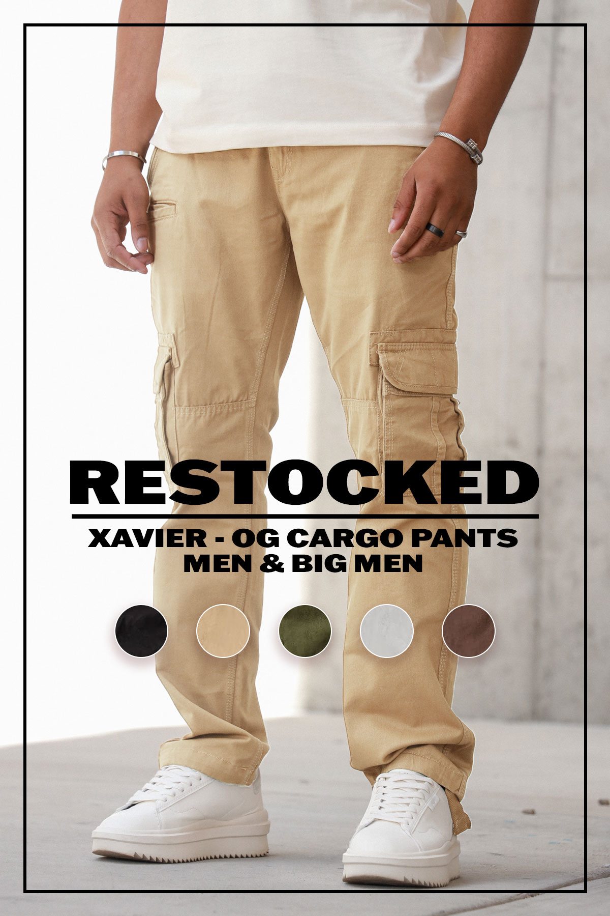 Restocked: Xavier - OG Cargo Pants for Men & Big Men