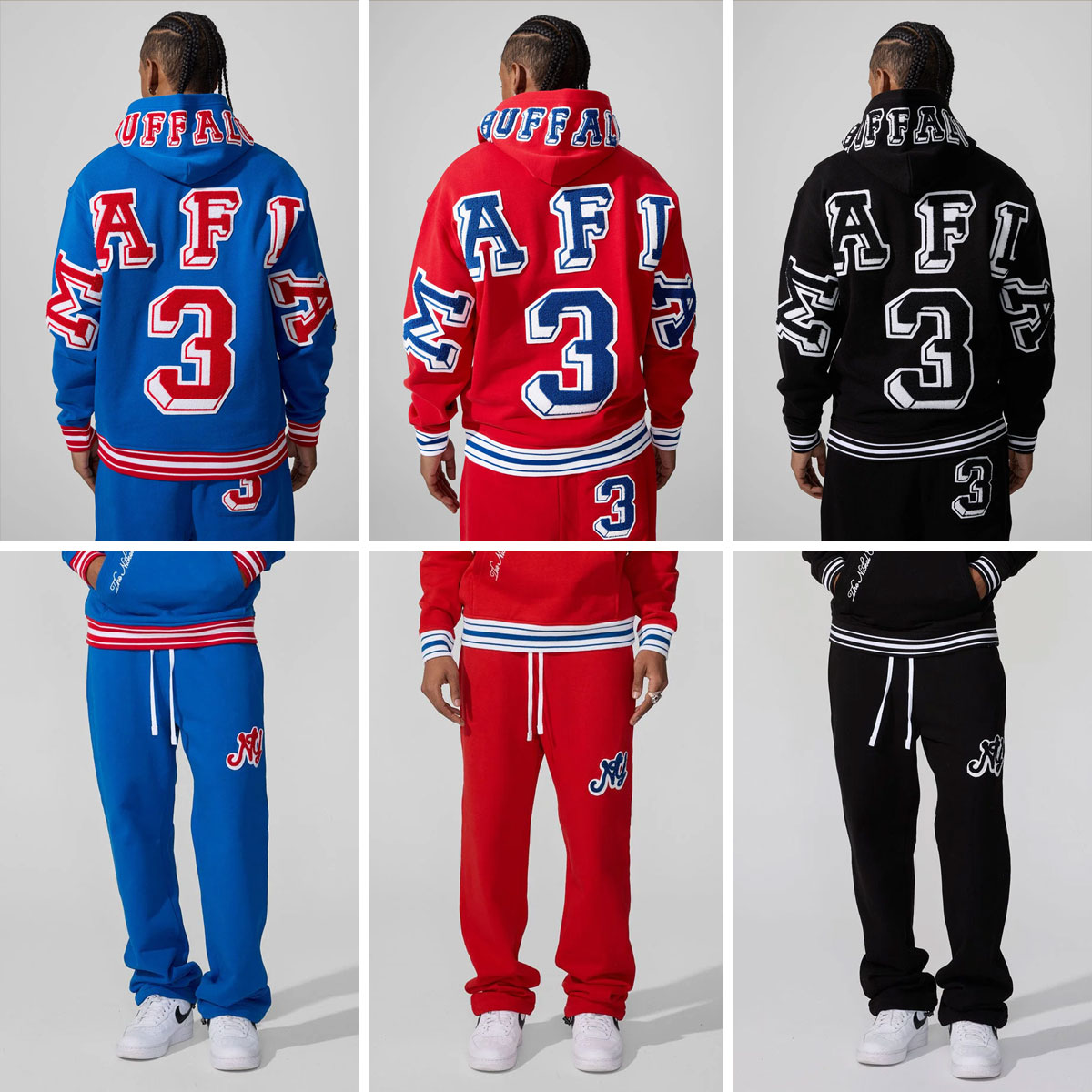 BUFFALO MAFIA HOODIE AND BAGGY SWEATPANTS