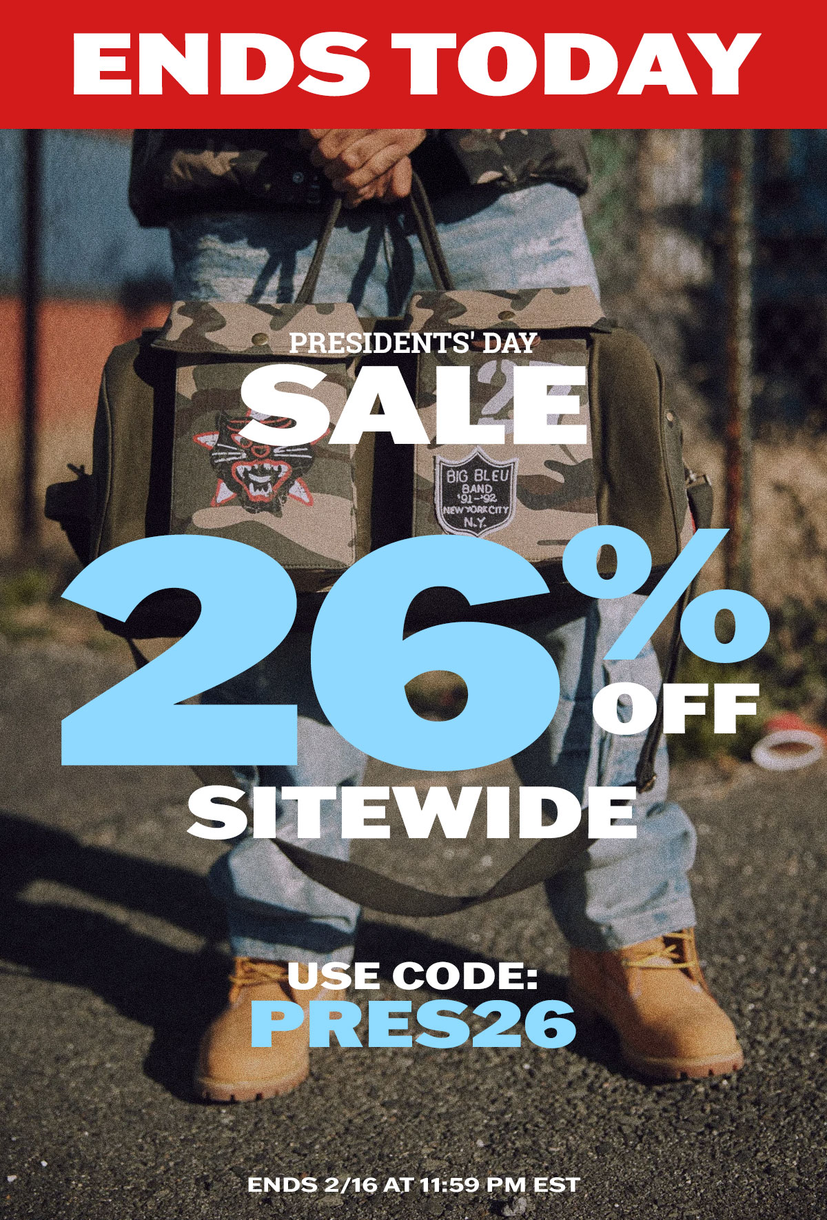 Presidents' Day Sale: 26% off sitewide with code PRES26