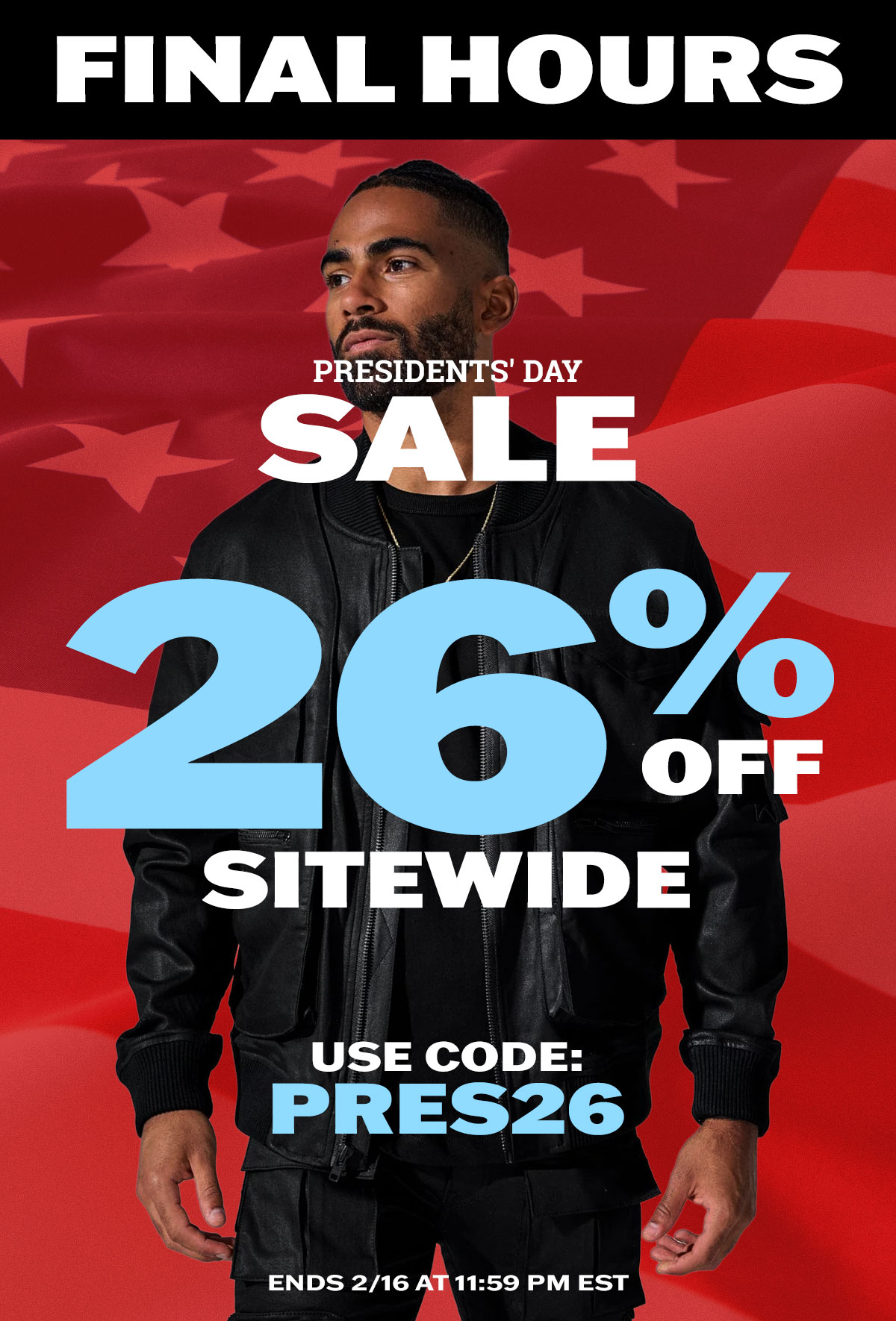 Presidents' Day Sale: 26% off sitewide with code PRES26