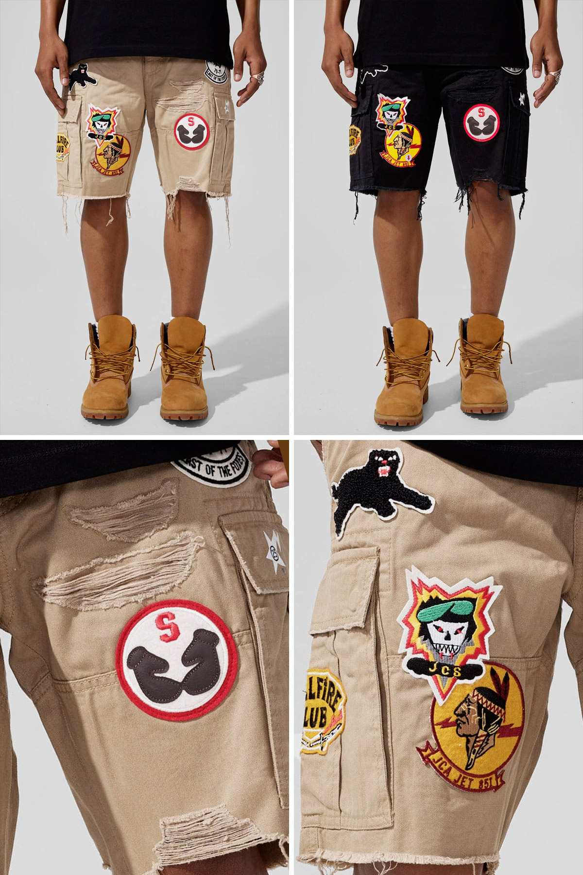 RETRO - WAR ANGEL CARGO SHORTS