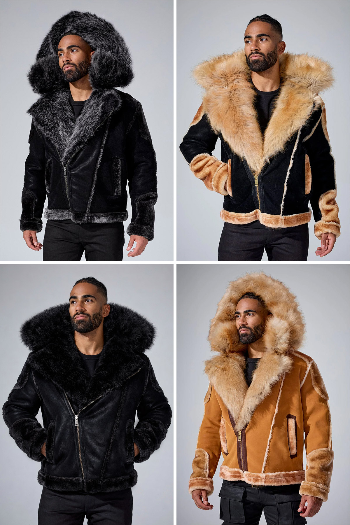 EL JEFE SHEARLING MOTO JACKET