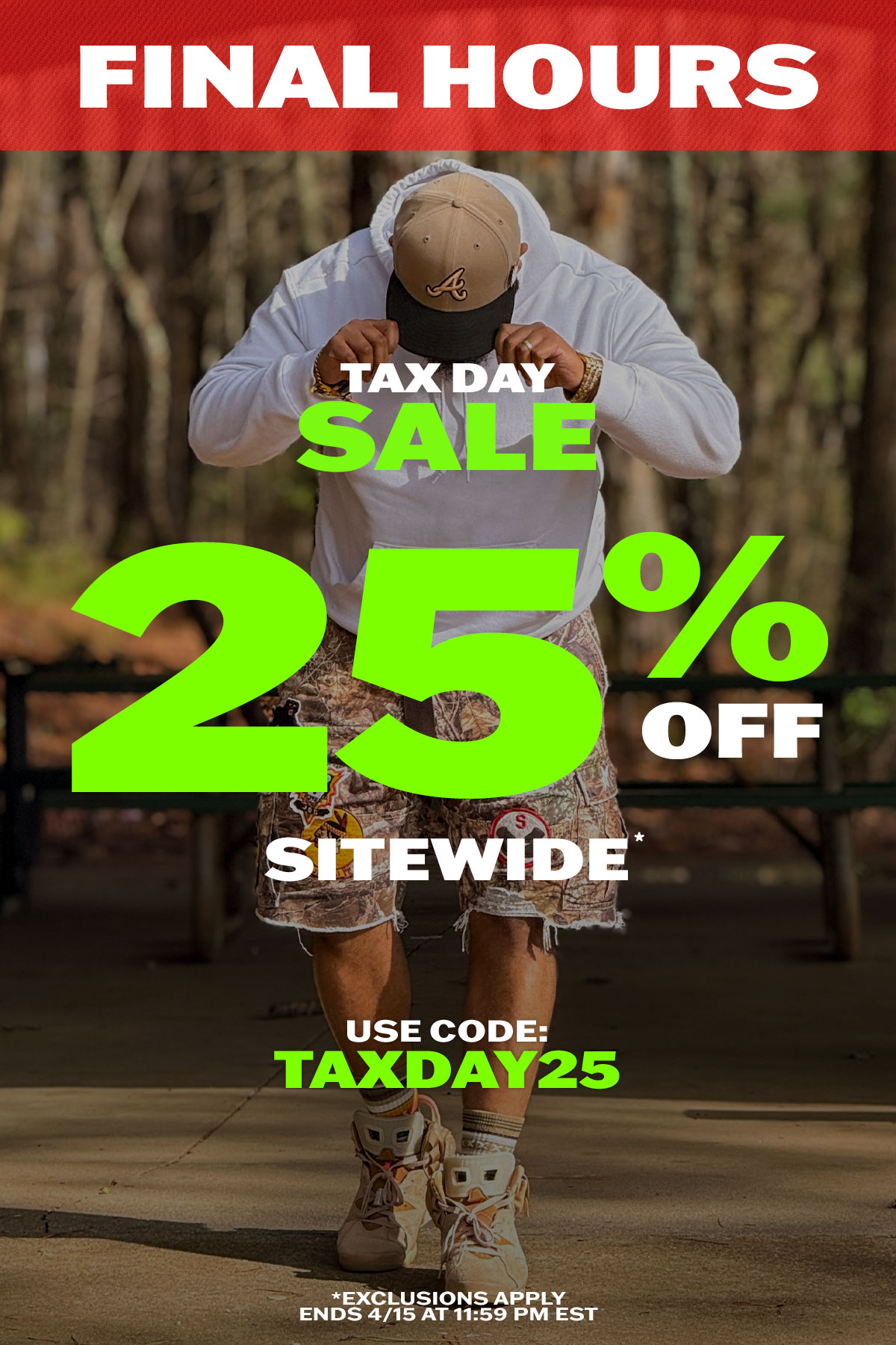 Tax Day Sale: 25% off sitewide with code TAXDAY25