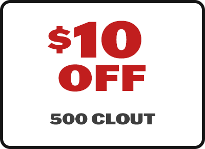 $10 off: 500 Clout