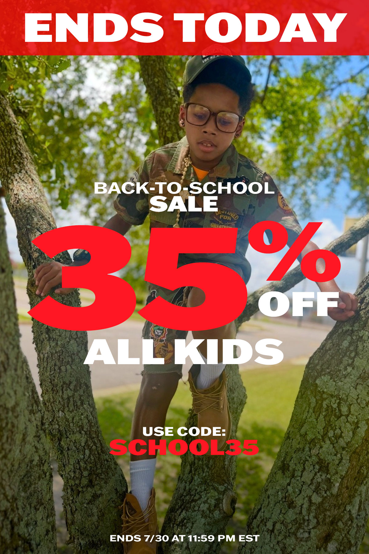 35% off all kids with code SCHOOL35.