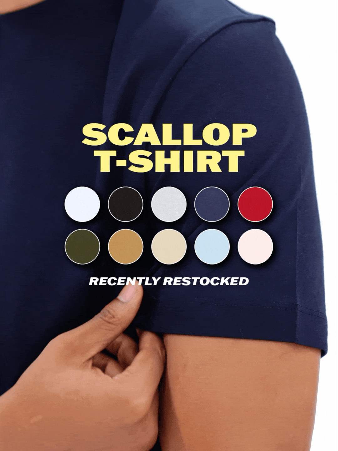 Scallop T-Shirt - Recently restocked in 10 colors