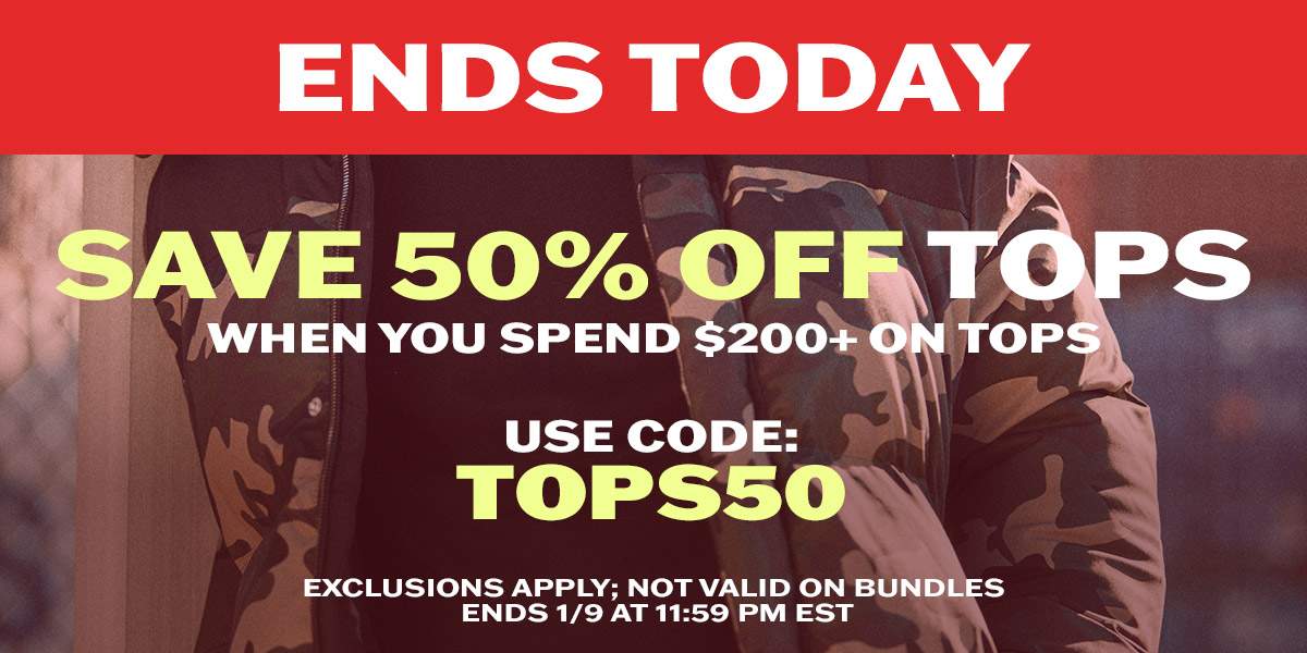 Ends Today: 50% off tops when $200+ on tops with code TOPS50