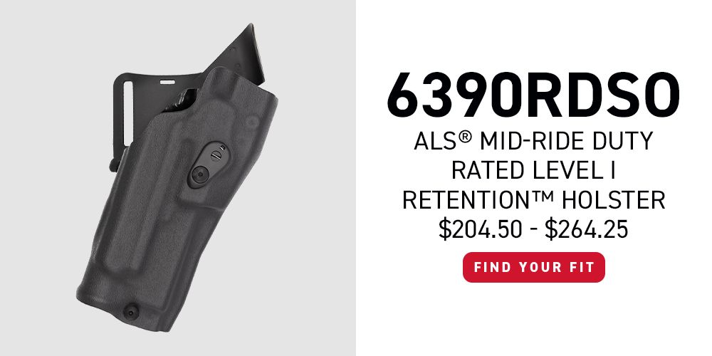 6390RDSO - ALS&reg; MID-RIDE DUTY RATED LEVEL I RETENTION&trade; HOLSTER