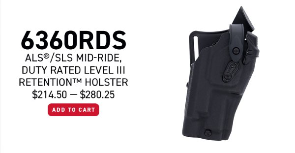 6360RDS - ALS/SLS Mid-Ride, Duty Rated Level III Retention Holster