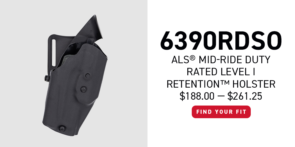 6390RDSO - ALS&reg; MID-RIDE DUTY RATED LEVEL I RETENTION&trade; HOLSTER