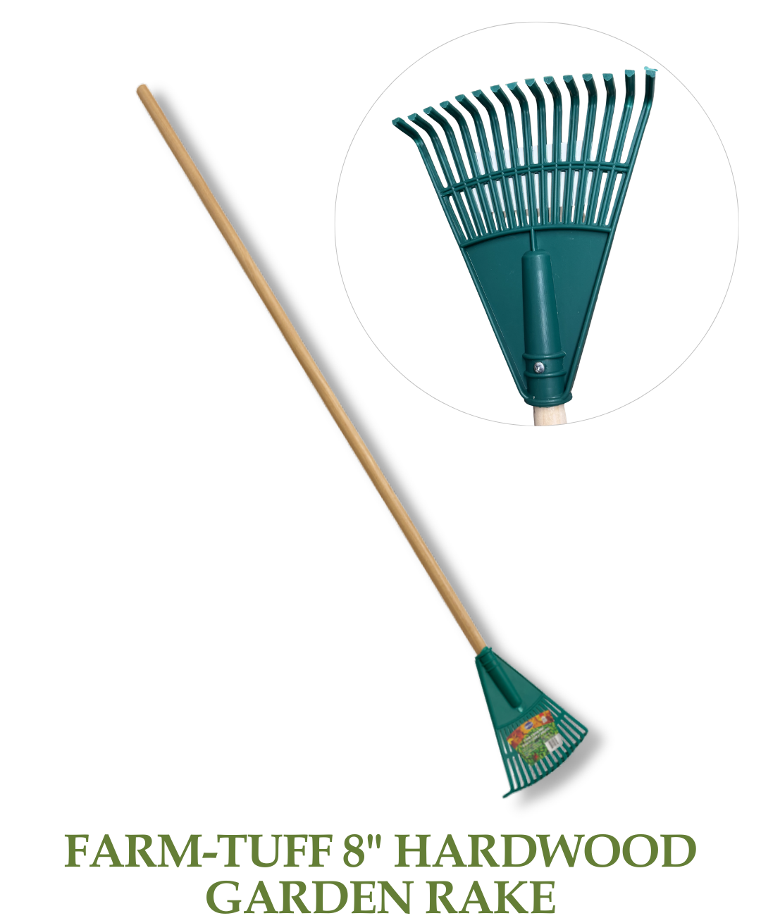 Farm-Tuff 8" Hardwood Garden Rake