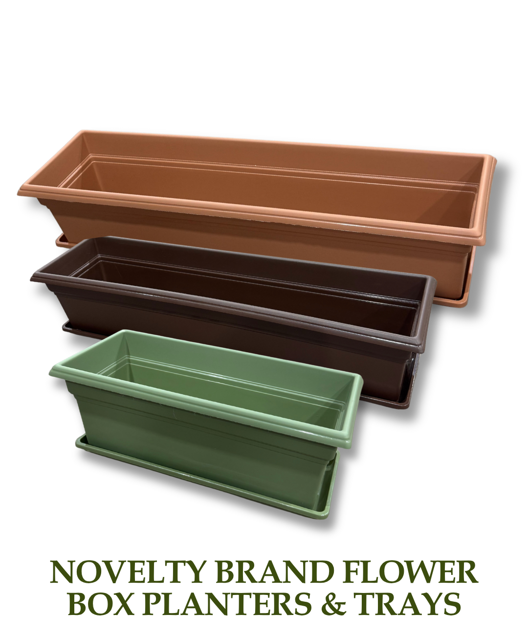 Novelty Brand Flower Box Planters & Trays