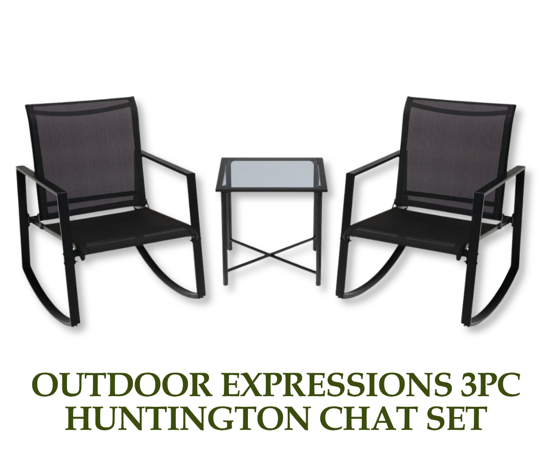 Outdoor Expressions 3pc Huntington Chat Set