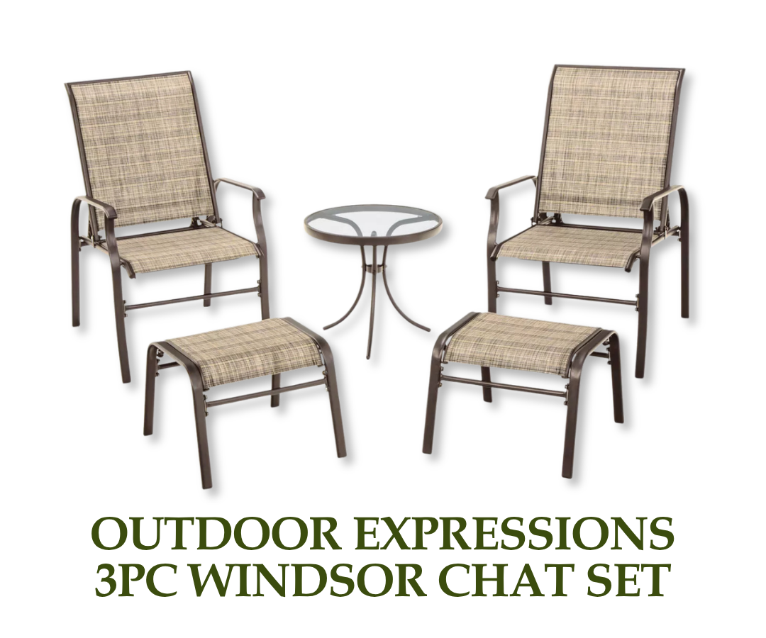 Outdoor Expressions 3pc Windsor Chat Set