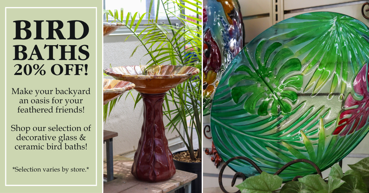 Bird Baths 20% off