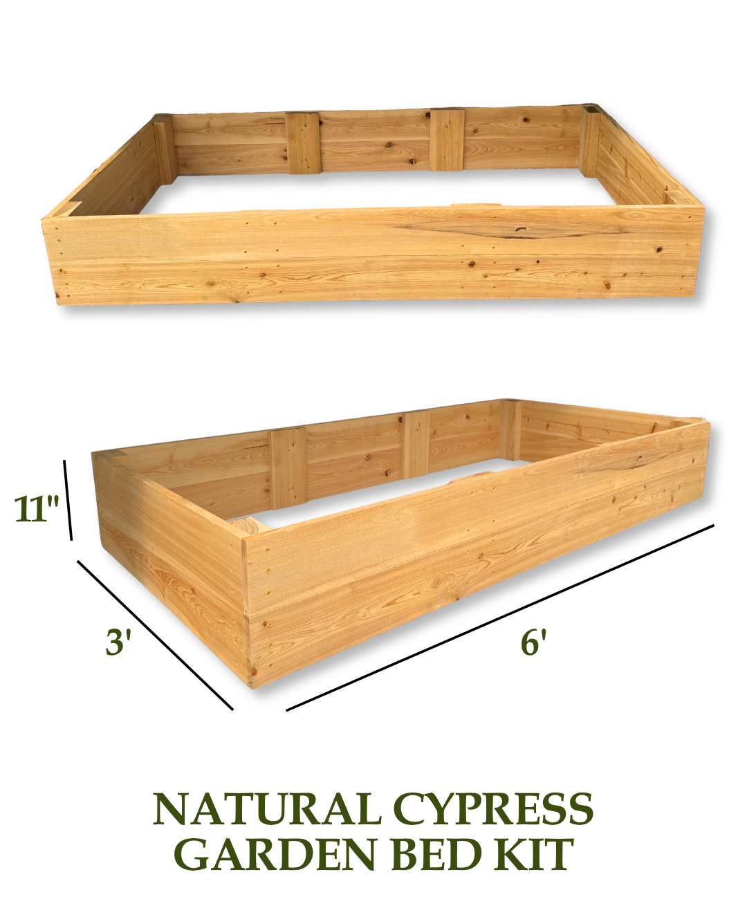 Natural Cypress Garden Bed Kit