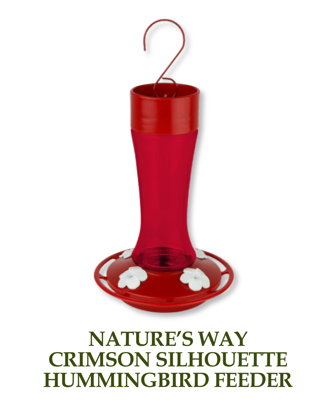 Nature's Way Crimson Silhouette Hummingbird Feeder