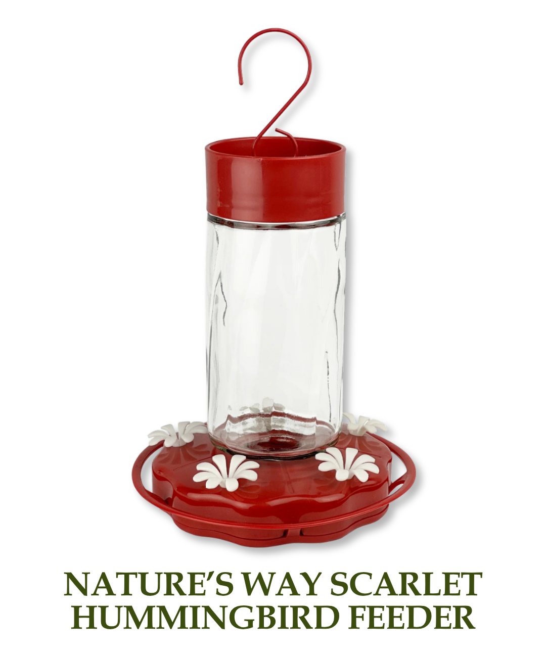 Nature's Way Scarlet Swirl Glass Hummingbird Feeder