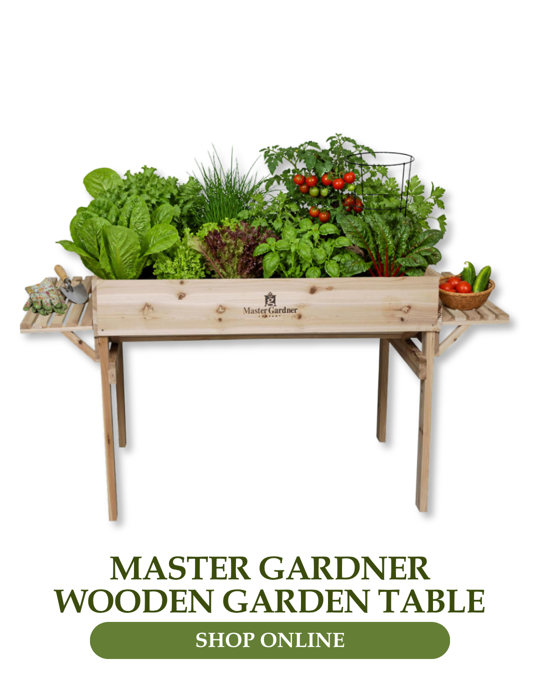 Master Gardner Wooden Garden Table