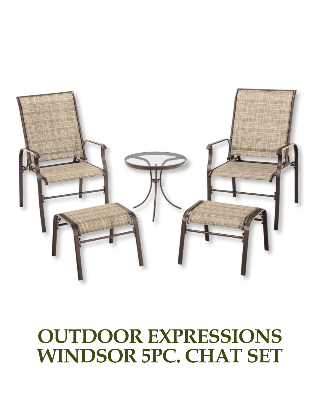 Outdoor Expressions Windsor 5 pc. Chat Set