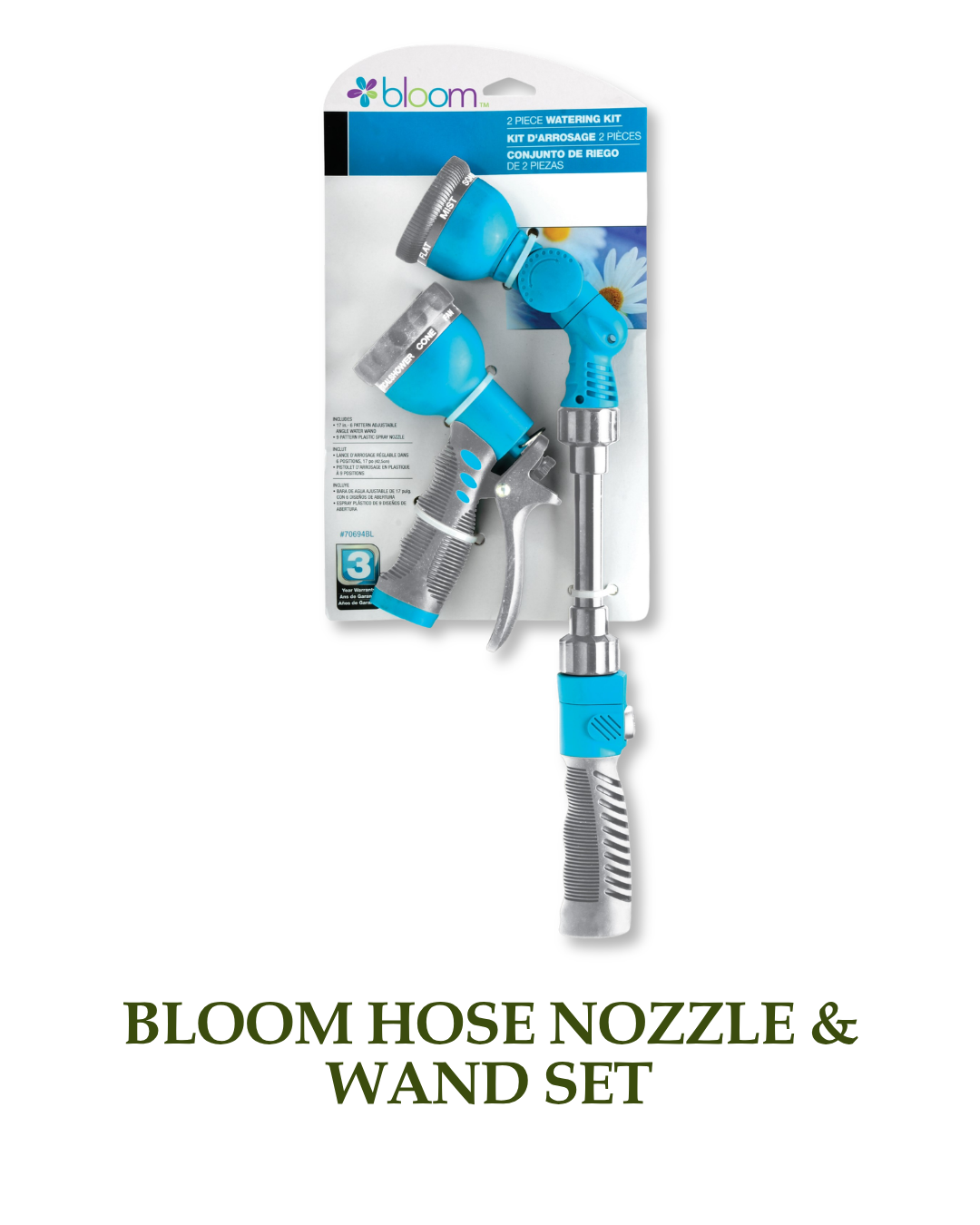 Bloom Hose Nozzle & Wand Set
