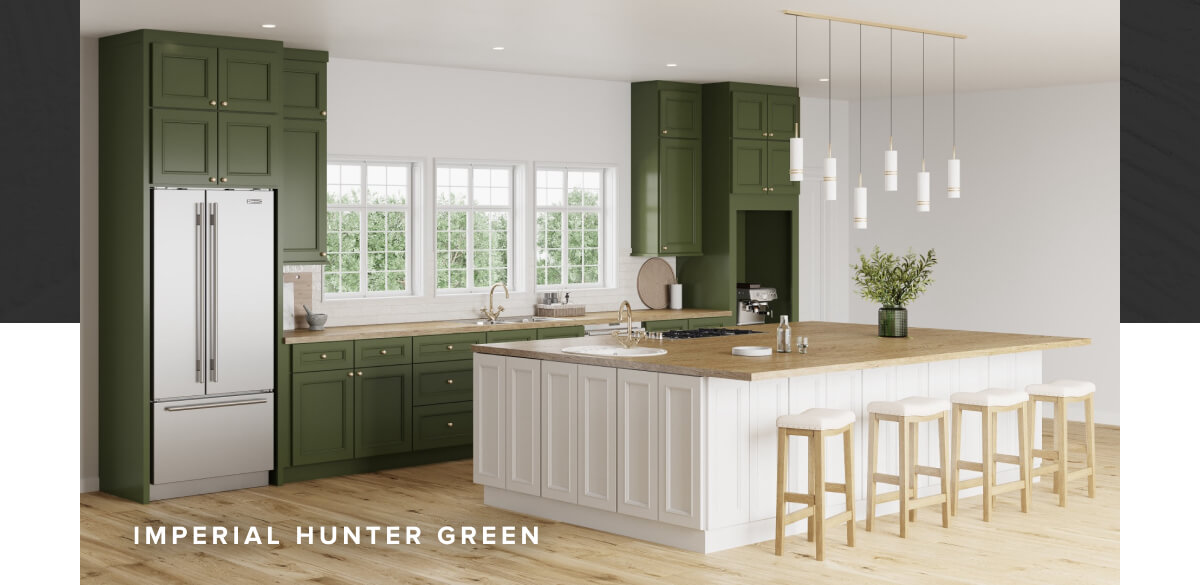 Imperial Hunter Green Cabinets
