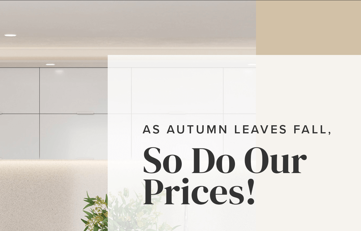 As Autumn Leaves Fall, So Do Our Prices!