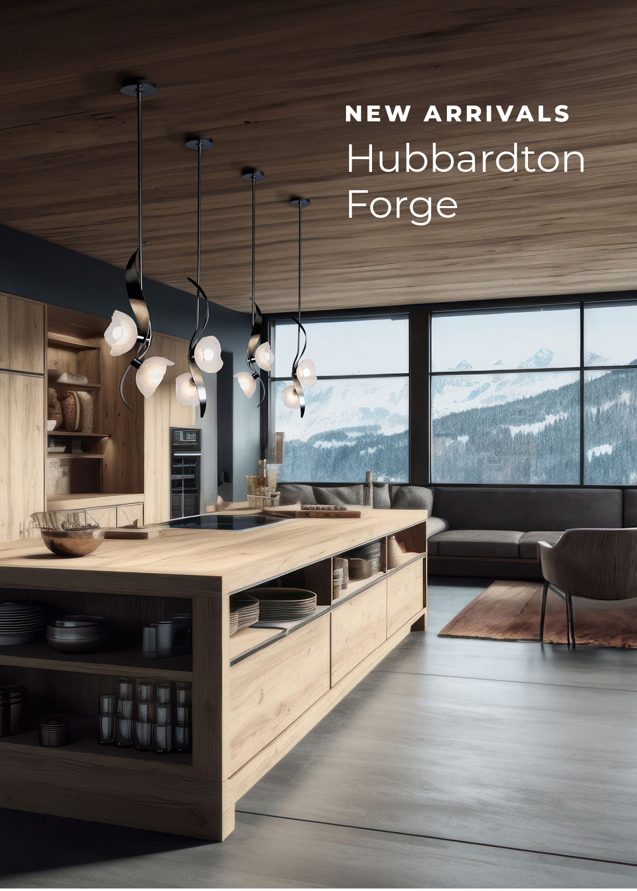 Hubbardton Forge |
 New Arrivals | Artisans and blacksmiths from Vermont skillfully hand-forge the intricate metalwork that defines Hubbardton Forge.  This fusion of contemporary design and Old World tradition results in rustic industrial pieces that effortlessly blend into any setting, while commanding attention on their own. | Shop