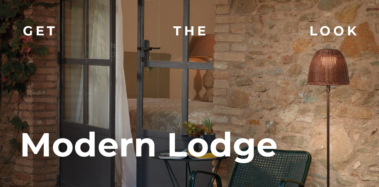 Modern Lodge Rustic wood, natural stone, hammered metal and vintage leather, these lodge-worthy designs were meant for the mountains.