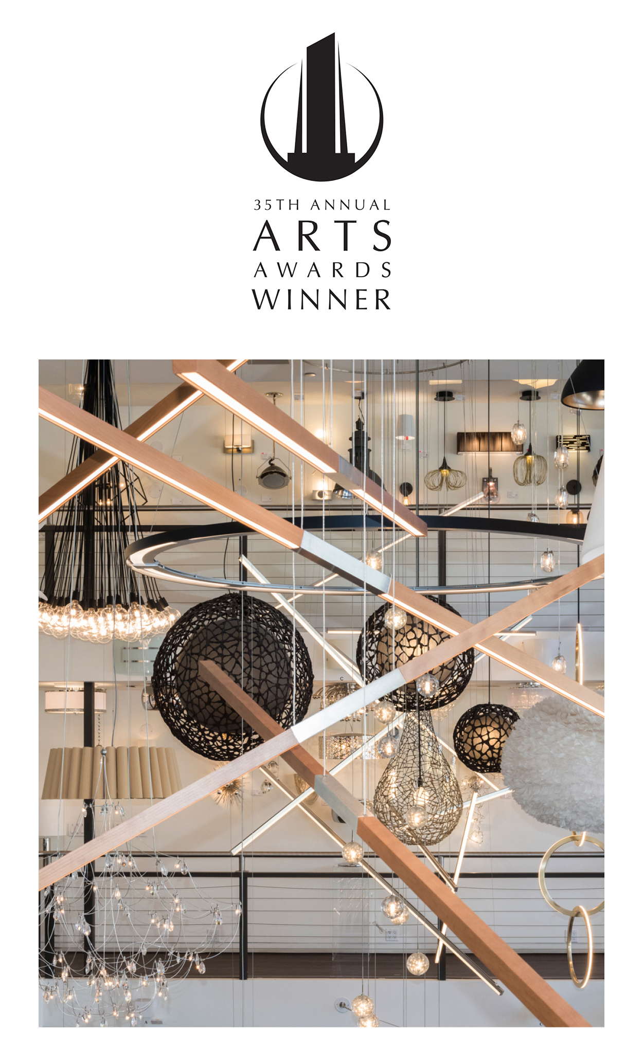 35th ARTS Award We’re thrilled to share that Lightology has been awarded the prestigious 35th ARTS Award for Best Lighting Showroom in the Midwest/Southwest region. Our Chicago showroom stands out for its innovative design, immersive displays, and unparalleled selection, setting the gold standard in lighting.