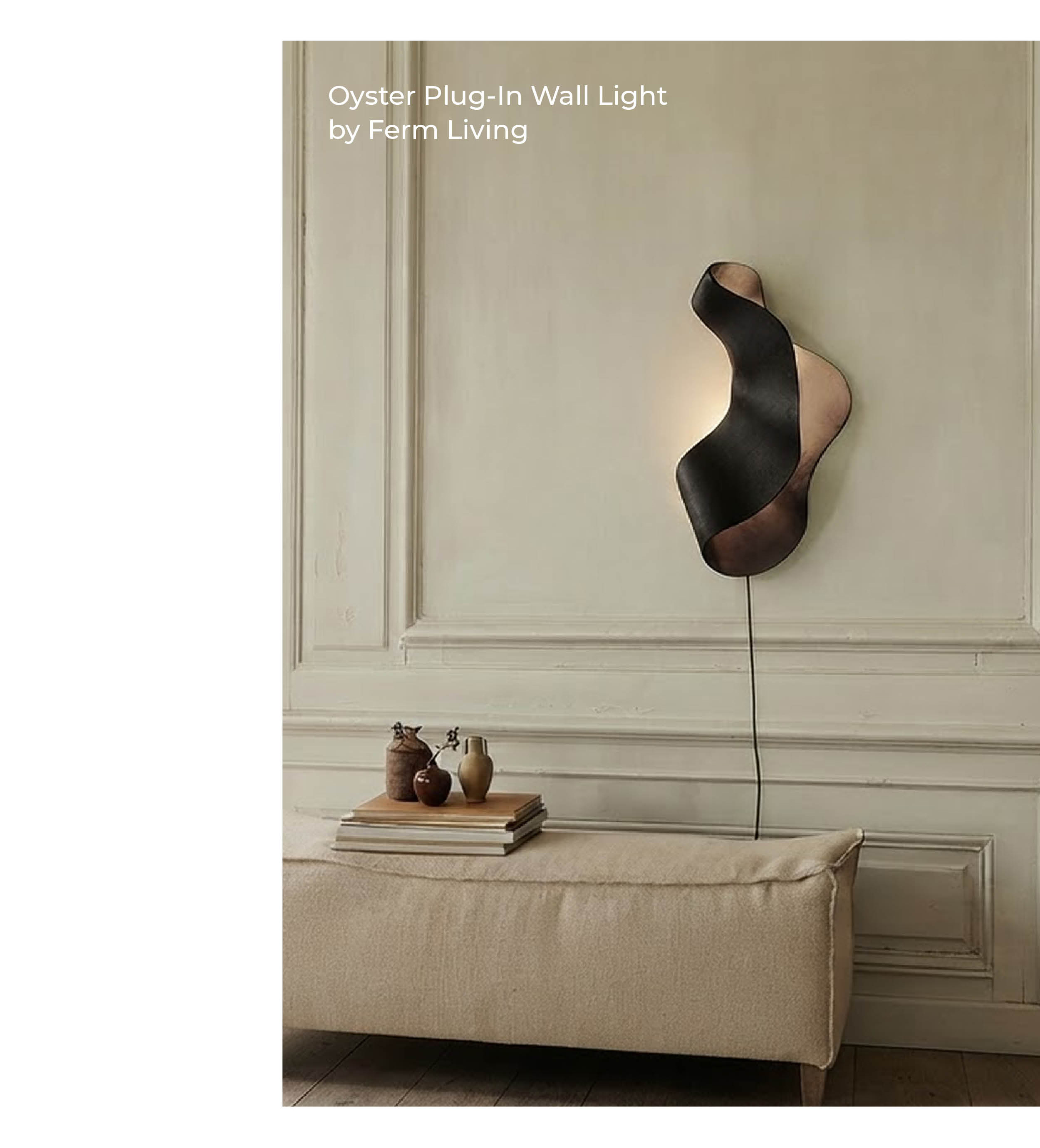 Oyster Plug-In Wall Light by Ferm Living
