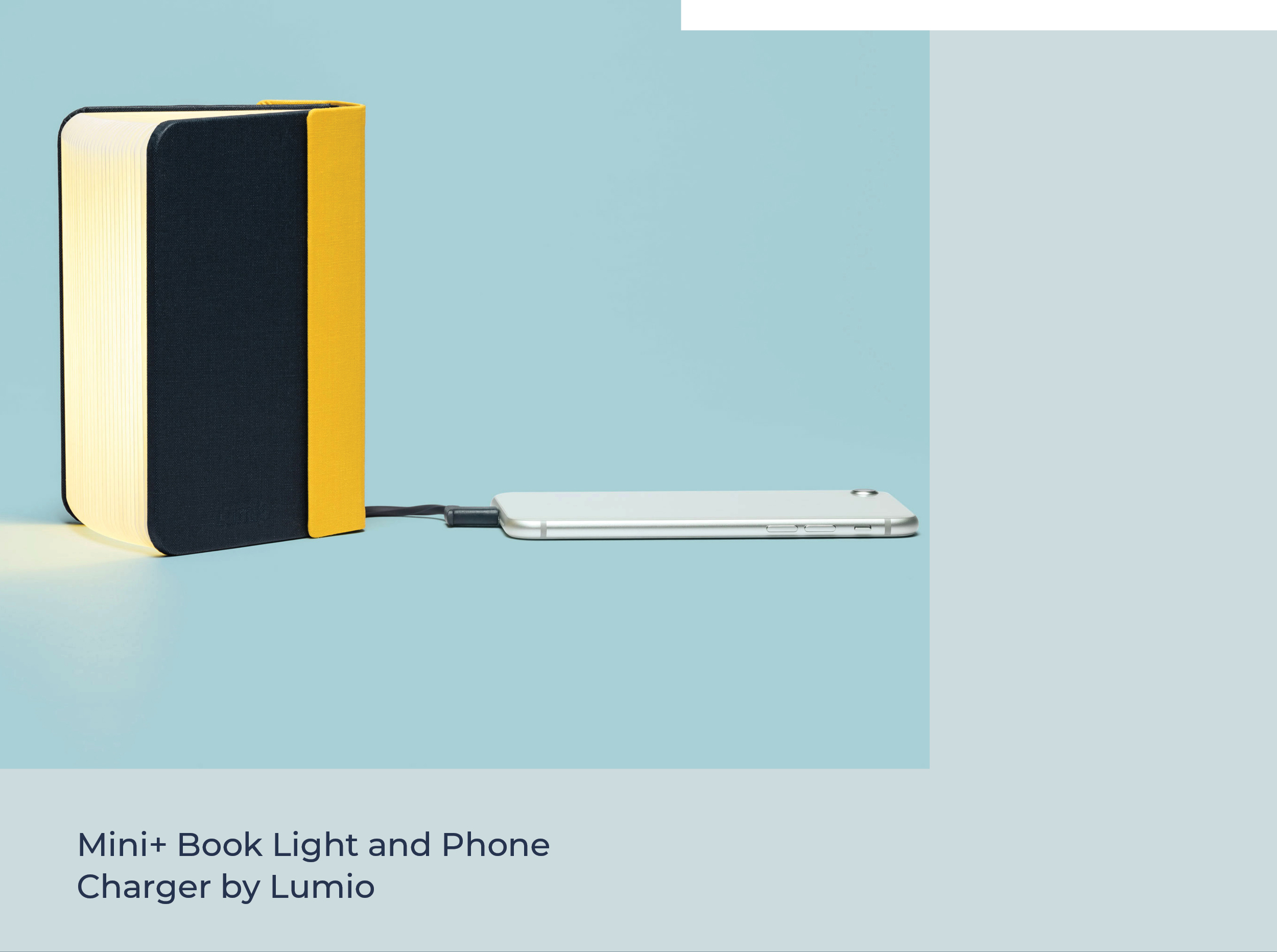 Mini+ Book Light and Phone Charger By Lumio