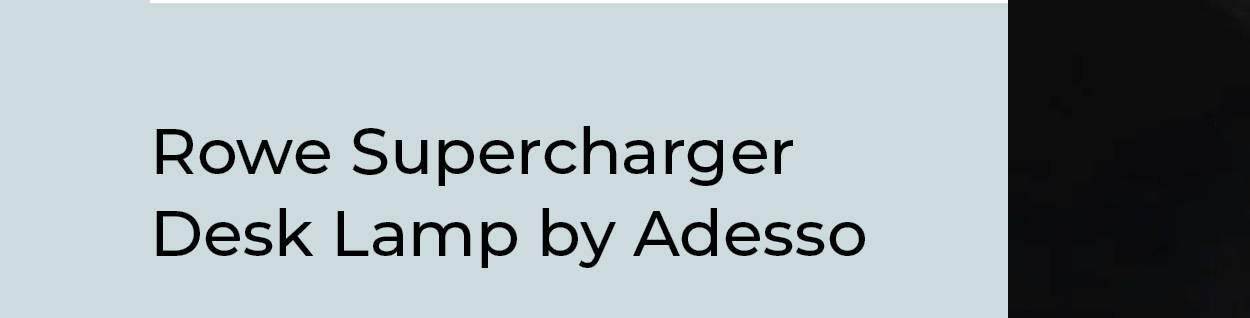 Rowe Supercharger Desk Lamp by Adesso