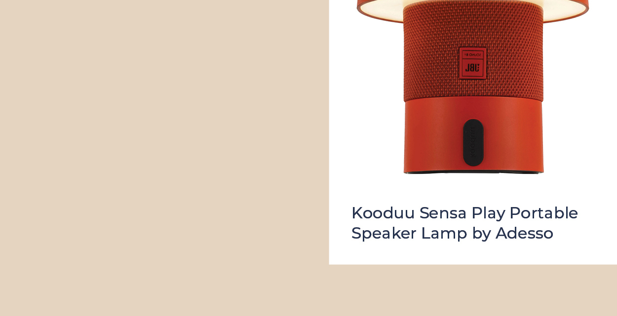 Kooduu Sensa Play Portable Speaker Lamp by Adesso