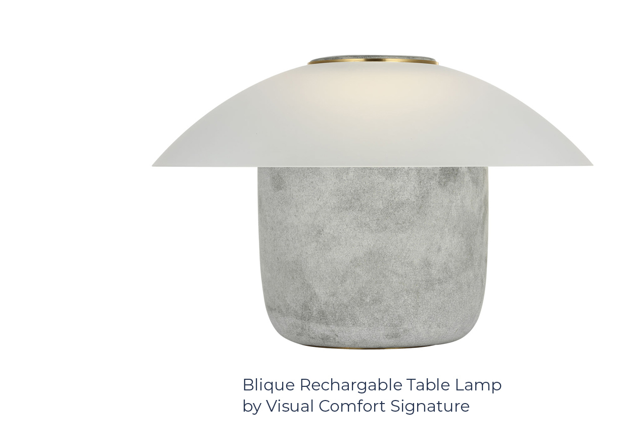 Blique Rechargable Table Lamp by Visual Comfort Signature