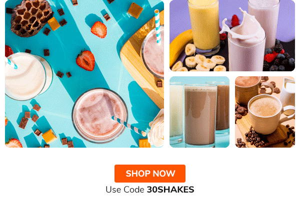 2-Day Flash Sale | 30% Off Shakes & Drinks | Use Code 30SHAKE