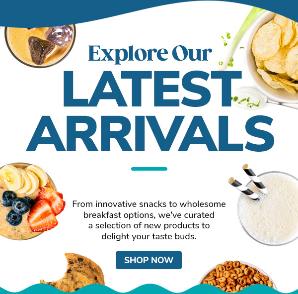 Explore Our Latest Arrivals -- From innovative snacks to wholesome breakfast options, we've curated a selection of new products to delight your taste buds.