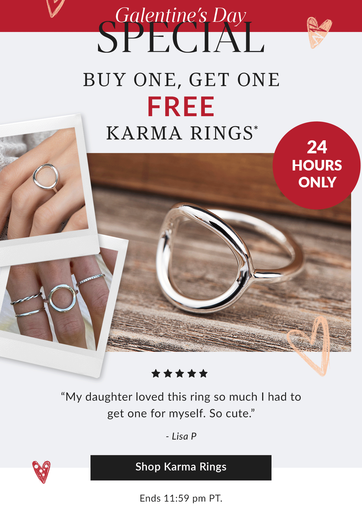 BOGO Free Silver Karma Rings