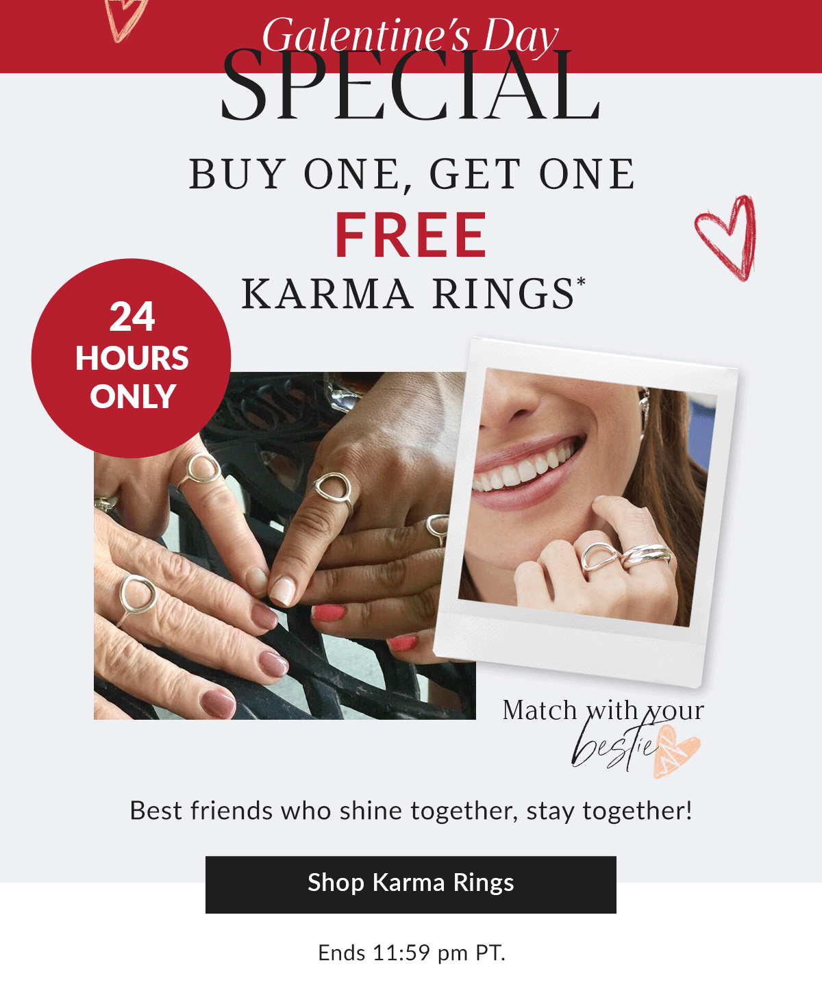BOGO Free Silver Karma Rings
