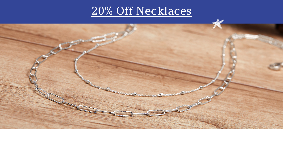 20% Off Necklaces