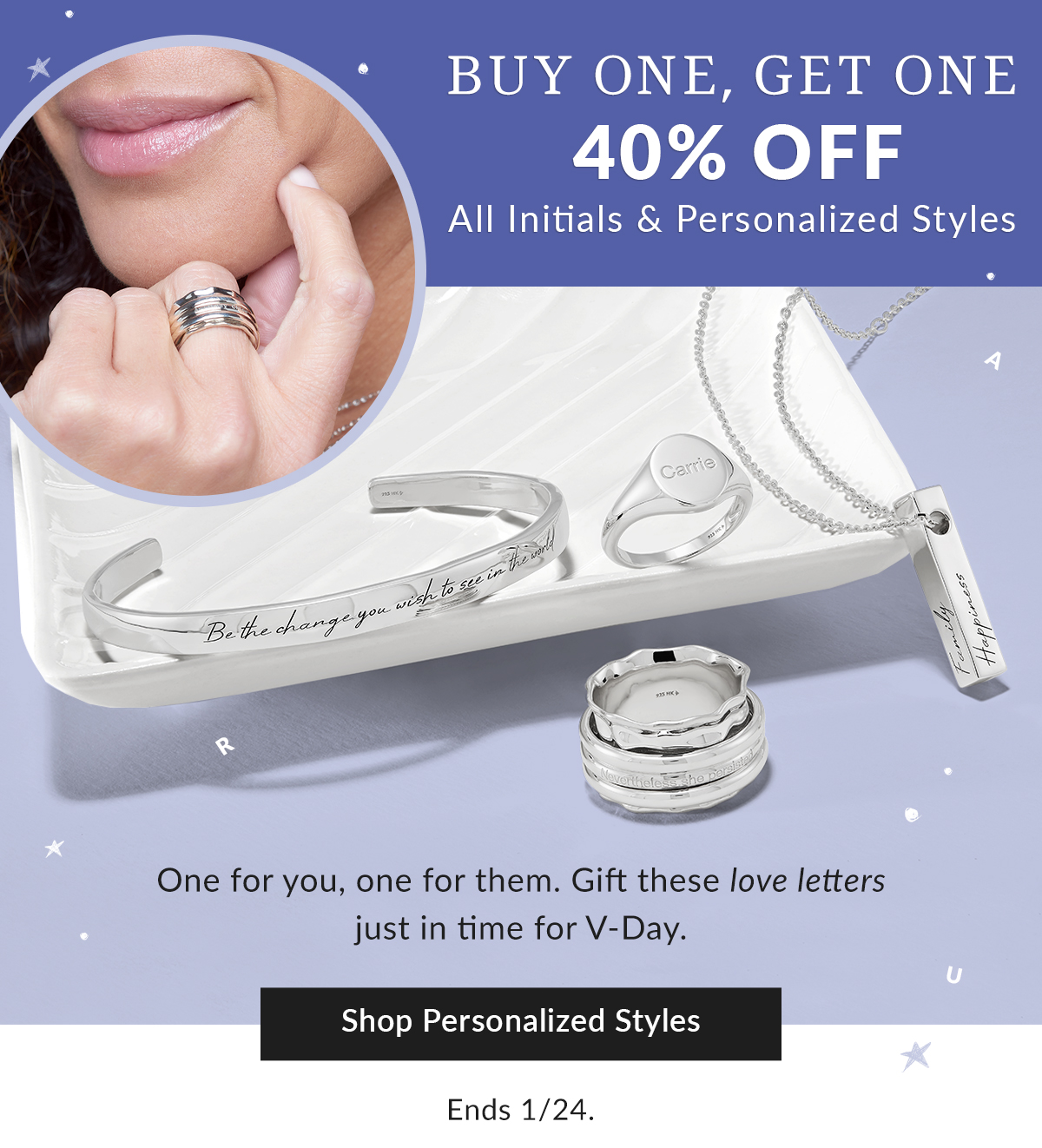 BOGO 40% Off Personalized Jewelry