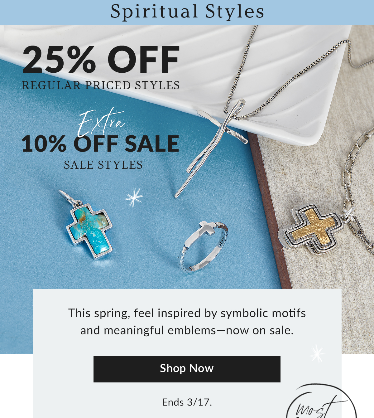 25% Off Spiritual Styles