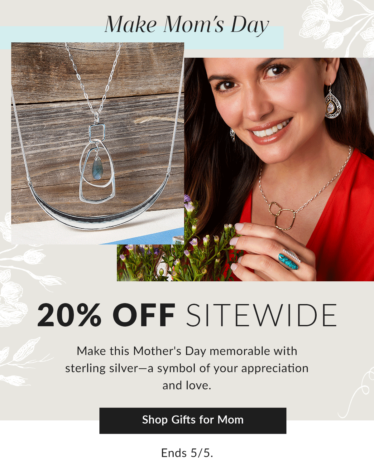 Mother's Day Sale: 20% OFF SITEWIDE
