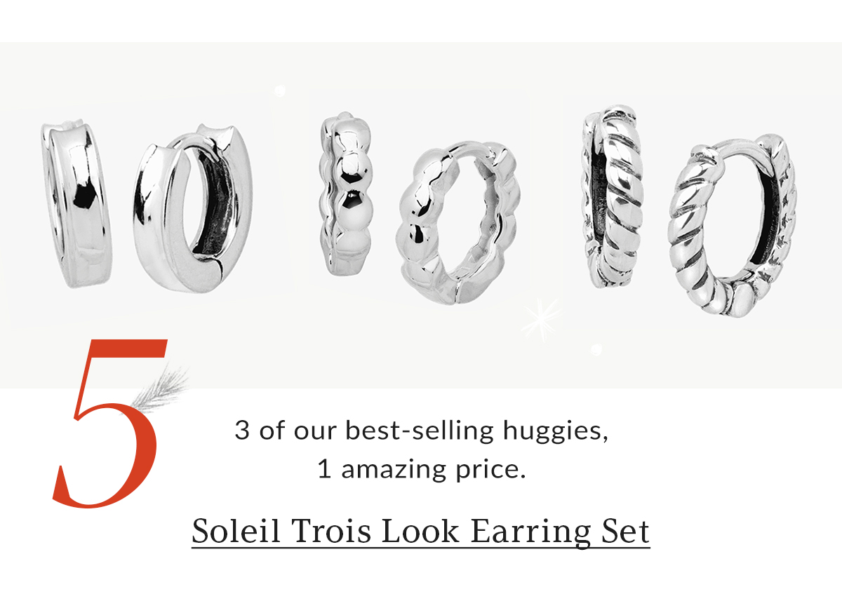 5. Soleil Trois Look Earring Set