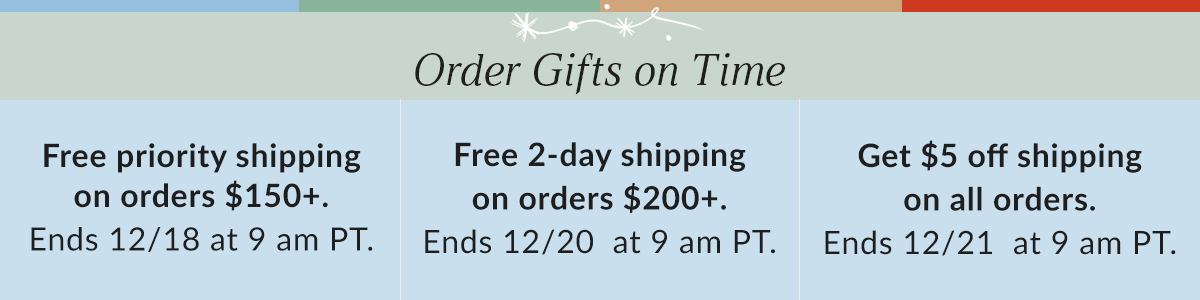 To get gifts on time by 12/24